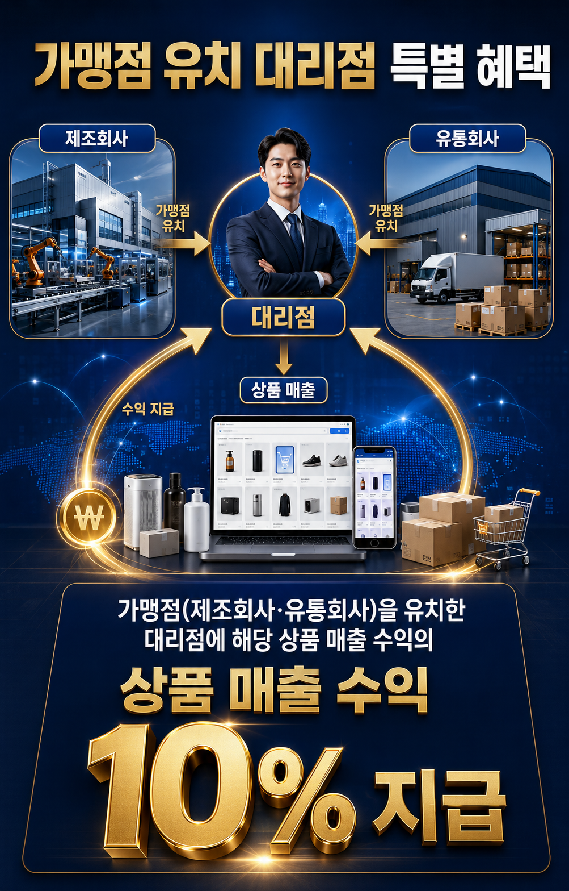 E3 가맹점 모집 대리점 수익
